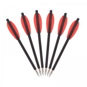 Elongarrow 119612-05 16 cm Pistolenquerbrustschrauben Kohlenstoffpfeilschrauben mit 2pcs roter Schaufel